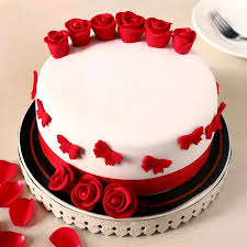 Elegant Red rose Bliss – Engagement & Anniversary Cake