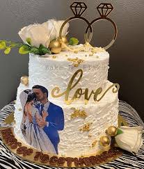 Elegant Engagement Cake