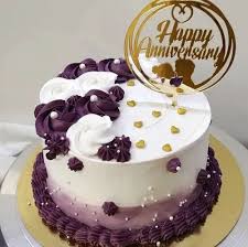 Elegant Purple Bliss – Engagement & Anniversary Cake