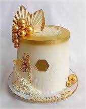 Unique and Beautiful Golden Touch Cake